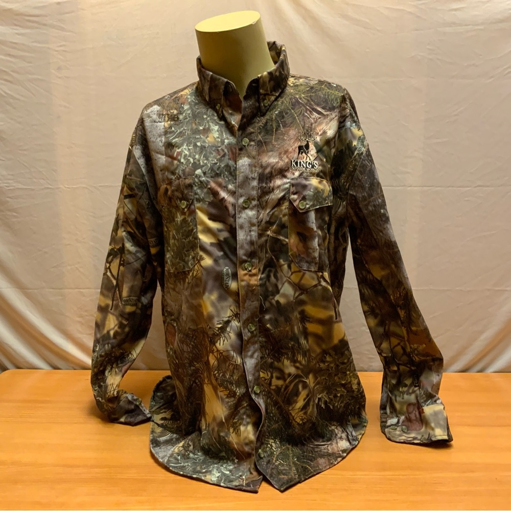 Kings Outdoor World Mens Mountain Shadow Camo Hunting Shirt XL-R Long Sleeve